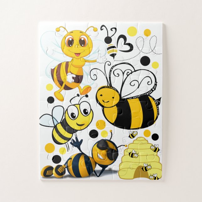 Cute Busy Bee Puzzle (Vertical)