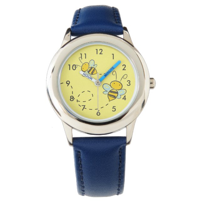 Cute Busy Bumble Bee Wrist Watch (Front)