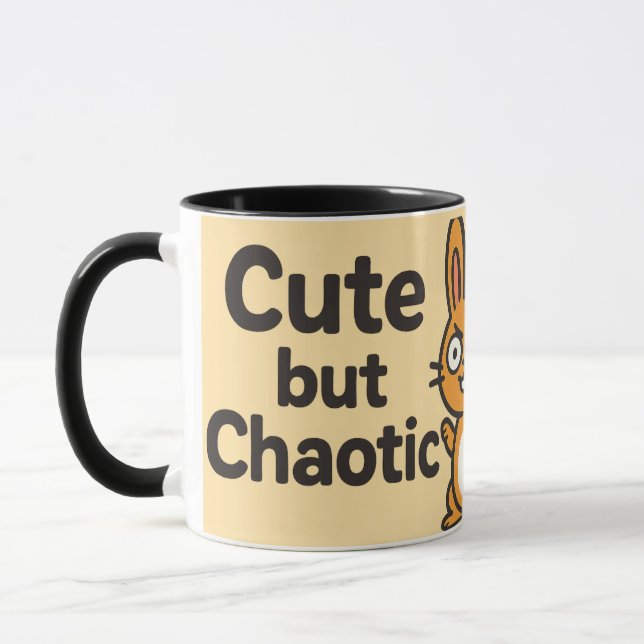 Cute but Chaotic – Funny & Adorable Design Mug (Left)