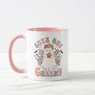 Cute But Creepy Cute Ghost Retro Halloween Mug