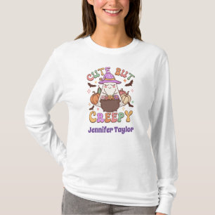 Cute But Creepy, Girly Ghost halloween T-Shirt