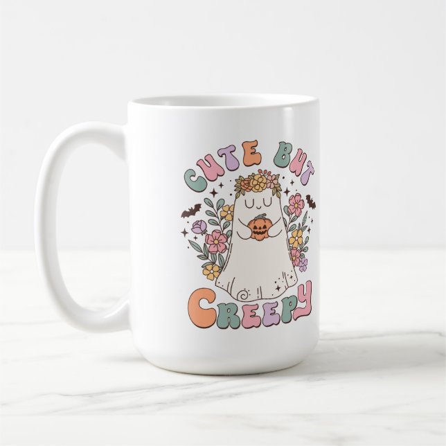 Cute But Creepy Halloween Coffee Mug (Left)