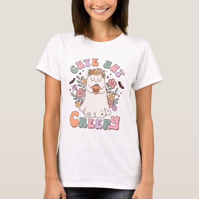 Cute But Creepy Halloween T-Shirt (Front)