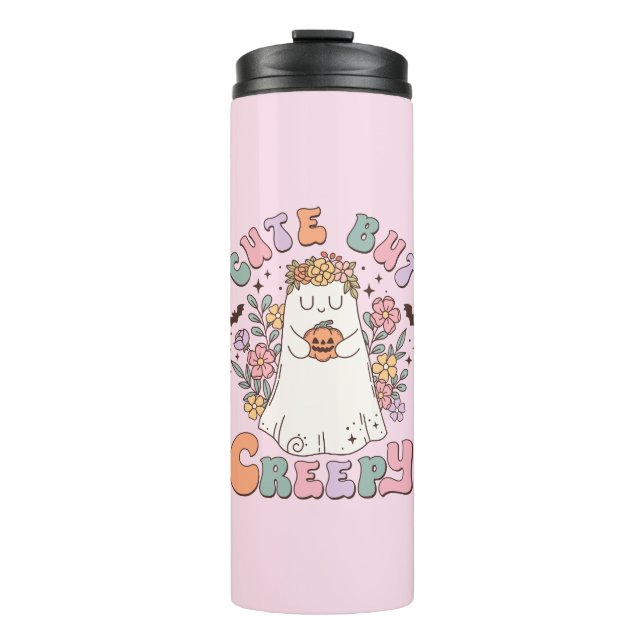 Cute But Creepy Halloween Thermal Tumbler (Front)