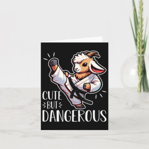 Cute But Dangerous Karate Sheep High Kick Card