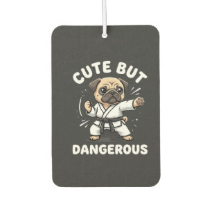 Cute But Dangerous Pug Dog Karate Air Freshener