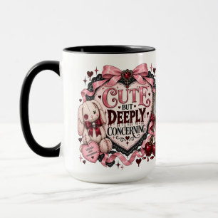 Cute But Deeply Concerning Coquette Goth 15oz Mug