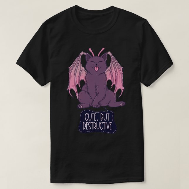 Cute but destructive cat T-Shirt (Design Front)