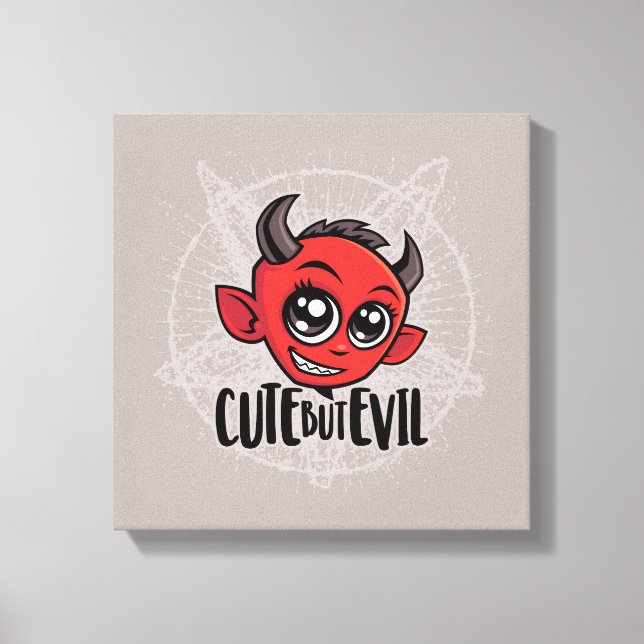 Cute But Evil Canvas Print (Front)