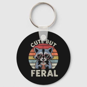 Cute But Feral Funny Racoon Sungles For Toddler Bo Keychain