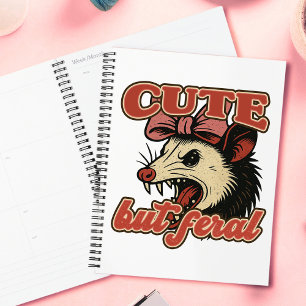 Cute But Feral Possum: Vintage Sarcastic Humour Planner