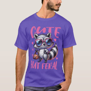 Cute But Feral Retro Raccoon Women Girls oddler bo T-Shirt