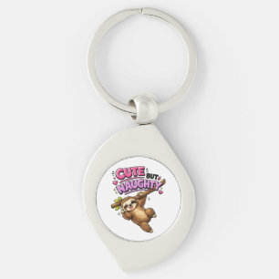 Cute but naughty sloth keychain