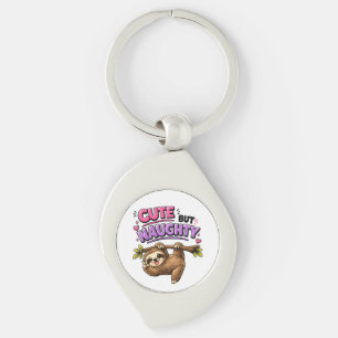Cute but naughty sloth keychain
