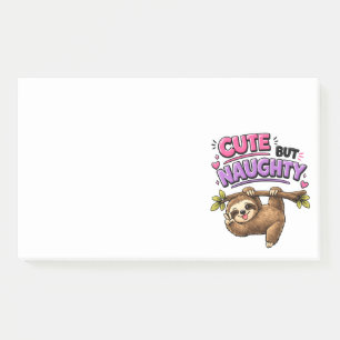 Cute but naughty sloth post-it notes