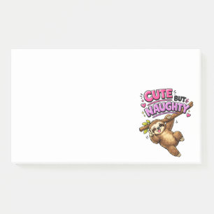 Cute but naughty sloth post-it notes