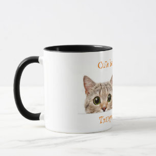 Cute But Psycho Cat 11oz Two-Tone Coffee Mug