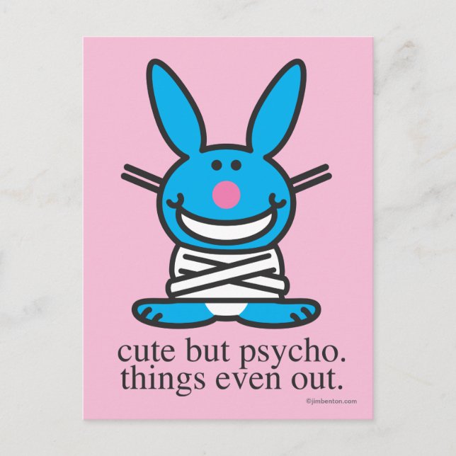 Cute but Psycho Postcard (Front)