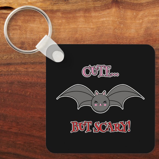 Cute but Scary Bat Keychain (Front)