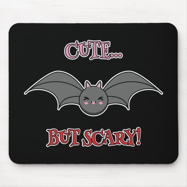 Cute but Scary Bat Mouse Pad (Front)