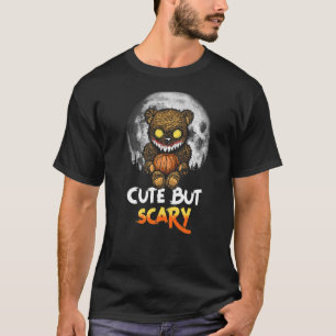 Cute But Scary Horror Zombie Teddy Bear Full Moon  T-Shirt