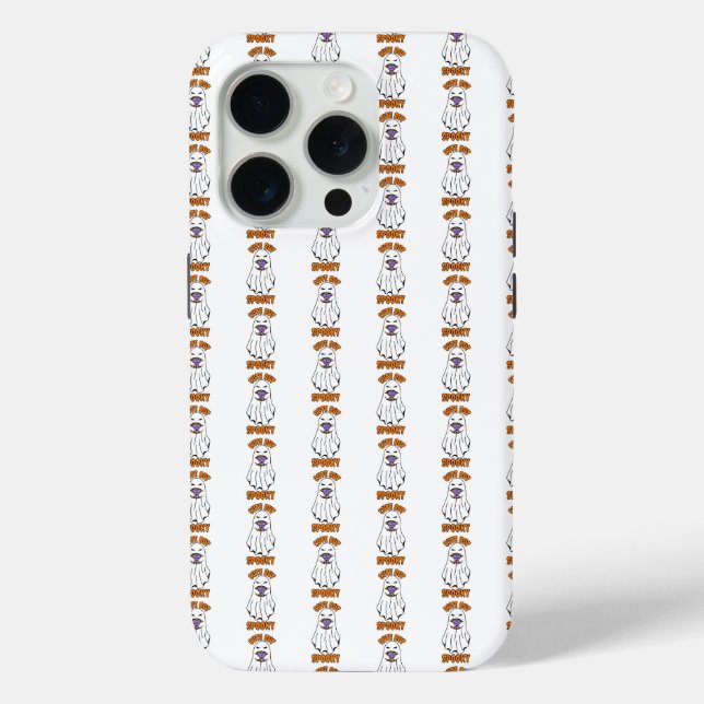 Cute but Spooky Halloween Ghost Holding a Pumpkin  Case-Mate iPhone Case (Back)