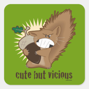 Cute But Vicious Square Sticker