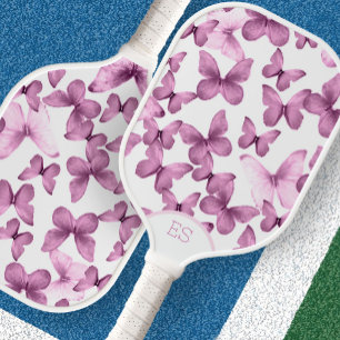 Cute butterflies pink pickleball paddle