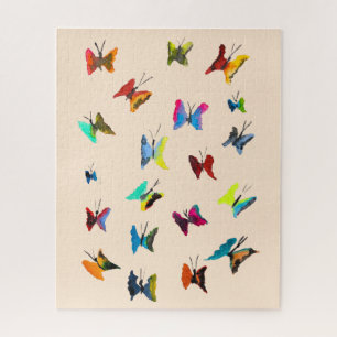 Cute butterflies watercolor art jigsaw puzzle
