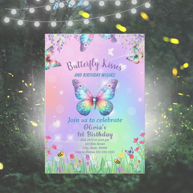 Cute Butterfly Birthday Invitation for Girl (Creator Uploaded)