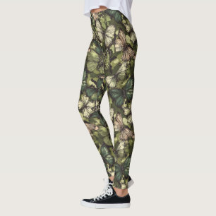 Cute Butterfly Camo Themed Wear Running Leggings