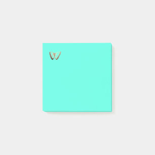 Cute Butterfly design bright Teal Post-it Notes