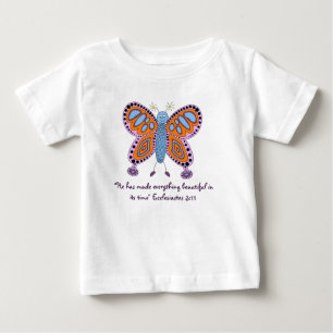 Cute Butterfly design Ecclesiastes bible verse Baby T-Shirt