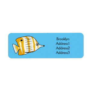 Cute butterfly fish cartoon illustration