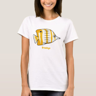 Cute butterfly fish cartoon illustration  T-Shirt