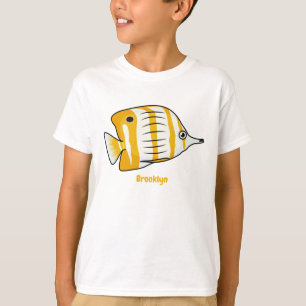 Cute butterfly fish cartoon illustration T-Shirt
