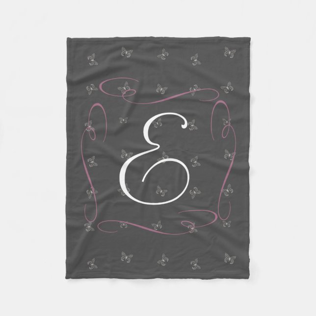 Cute Butterfly Fleece Blanket (Front)