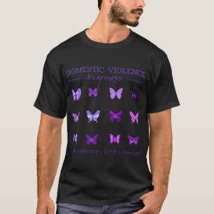 Cute Butterfly Hope Love Support Domestic Violence T-Shirt