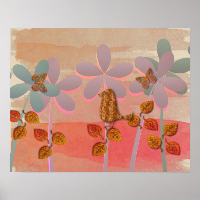 Cute Butterfly Poster (Front)