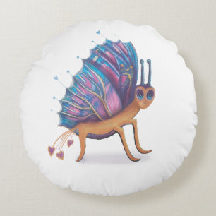 cute butterfly round pillow