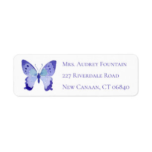 Cute Butterfly Watercolor Blue Purple Butterflies