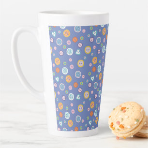 Cute Buttons Latte Mug