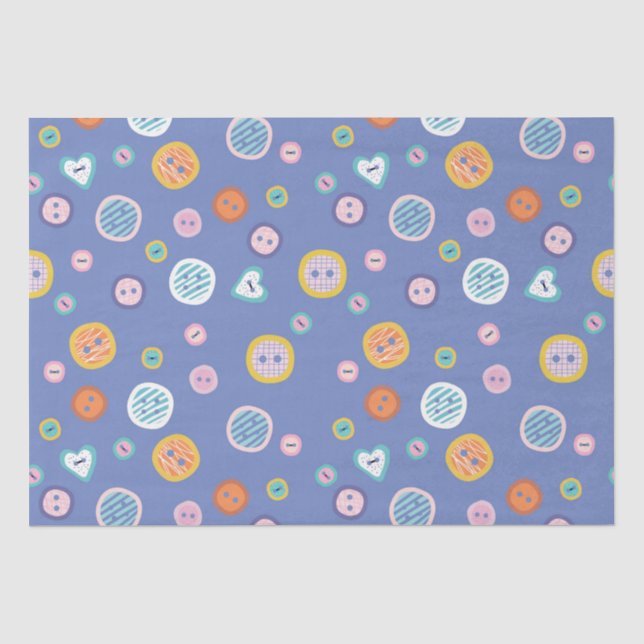 Cute Buttons Tissue Paper (Front)