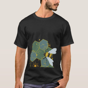 Cute Buzzed Sun Honeycomb Yellow Honey Bumble Bee T-Shirt