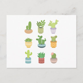 Cute Cacti Postcard