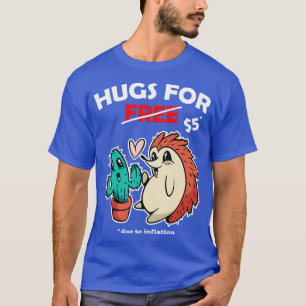 Cute cactus and hedgehog valentine costume Hugs Fo T-Shirt
