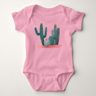 cute cactus baby bodysuit