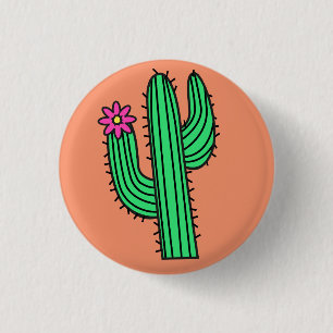 Cute Cactus Badge Pin Button