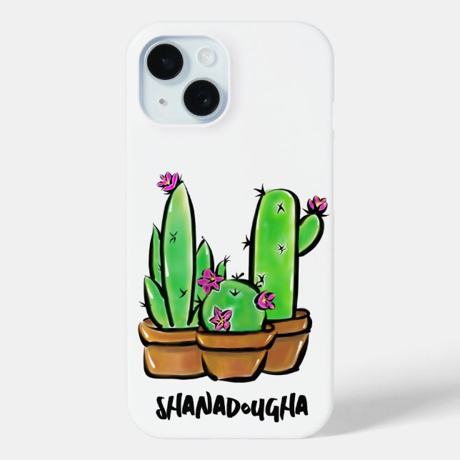 Cute Cactus cacti succulents  Case-Mate iPhone Case (Back)