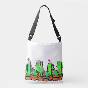 Cute Cactus cacti succulents  Crossbody Bag